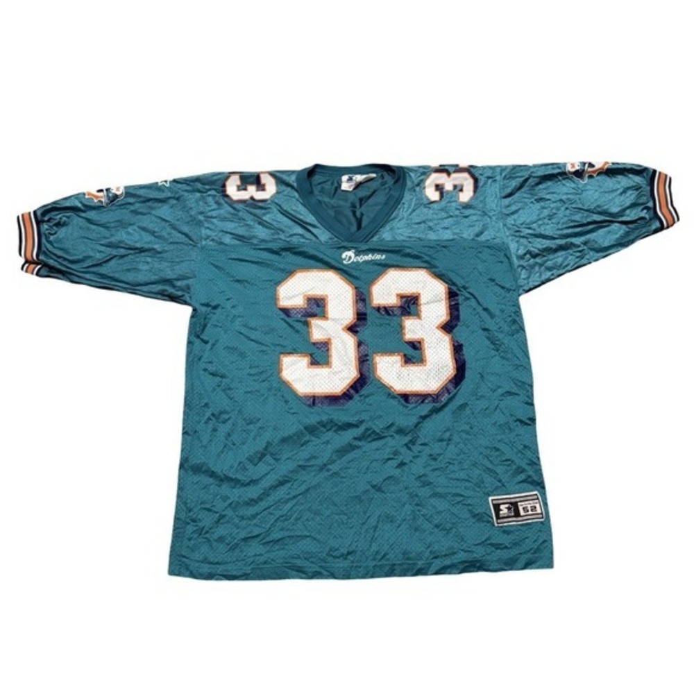 Vintage Starter Miami Dolphins Abdul-Jabbar 33 Jersey Mens 52 XL NFL‎
